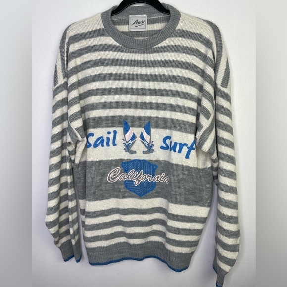 Vintage stripes Sail & Surf unisex sweater - Picture 1 of 10